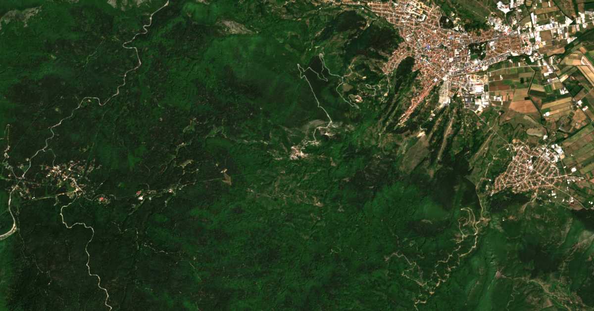 Satelitska karta: Delčevo