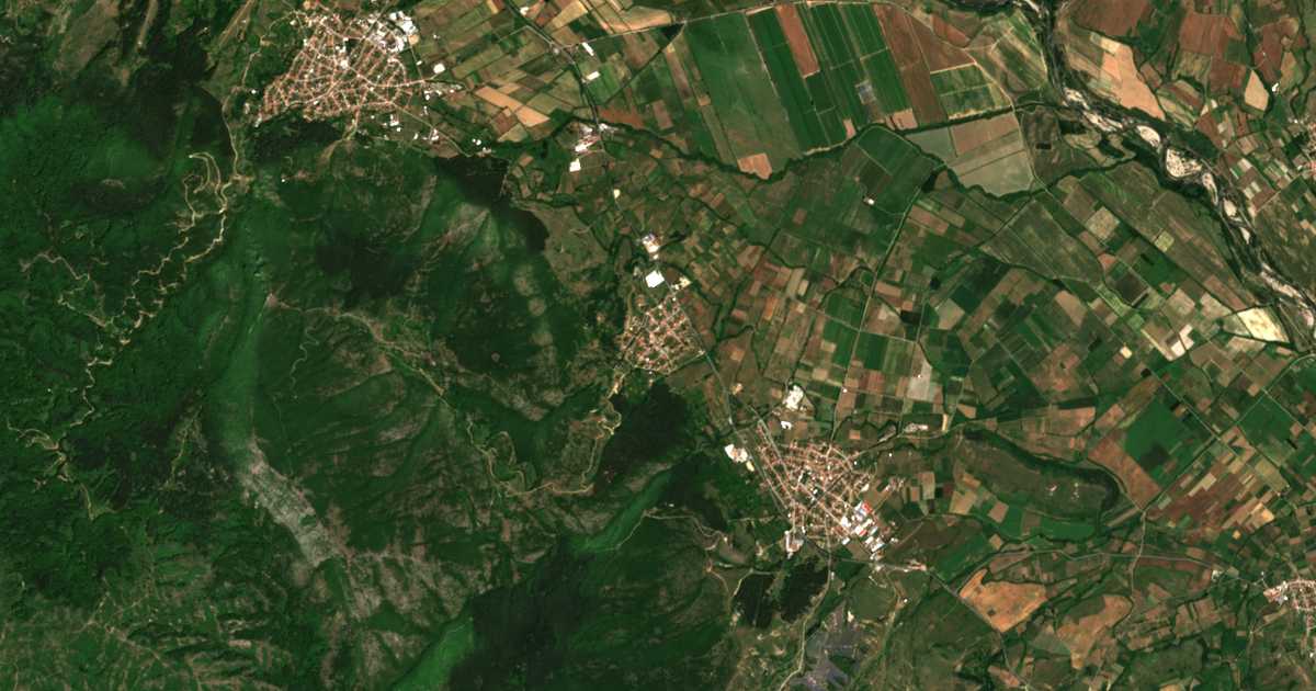 Satelitska karta: Novo Leski
