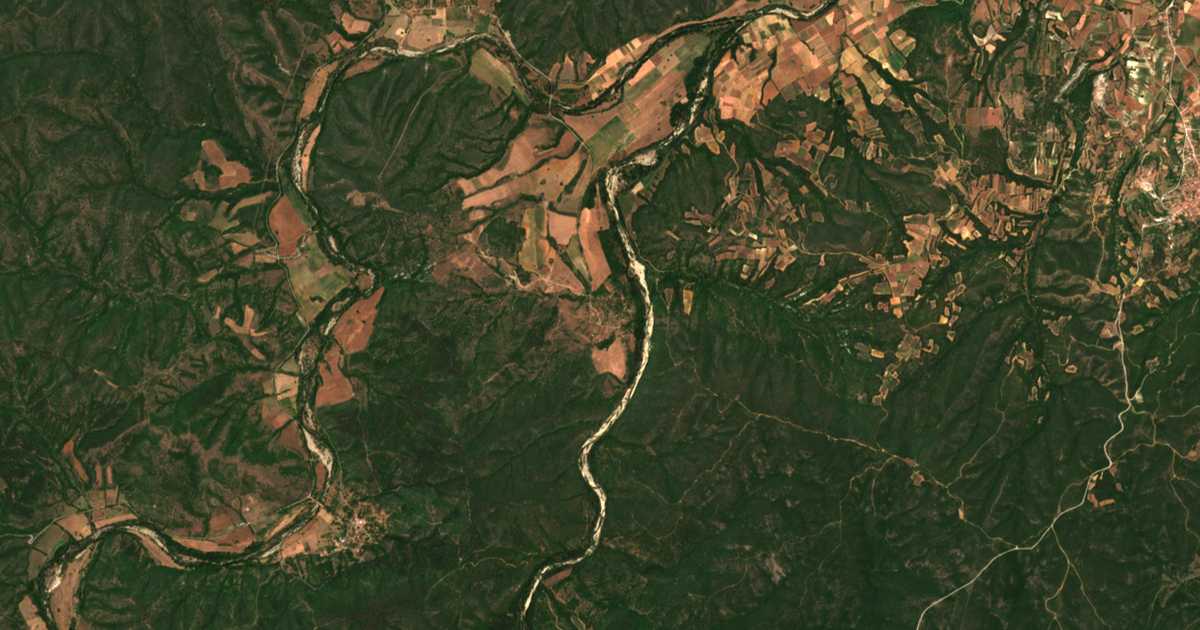 Satelitska karta: Siv kladenec