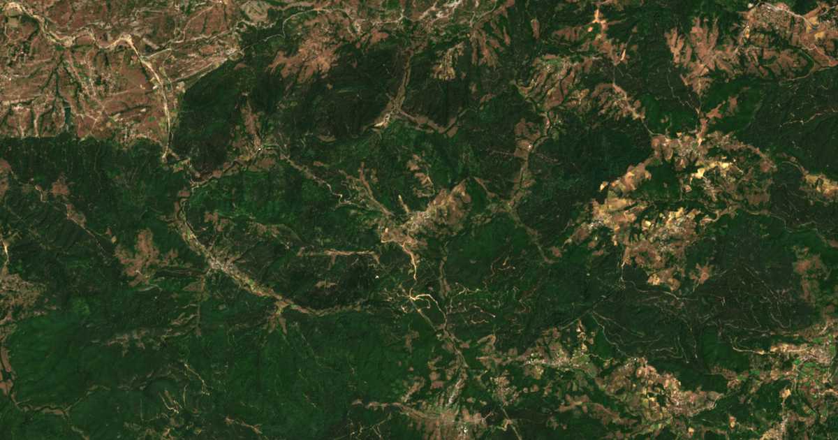 Satelitska karta: Sredsko