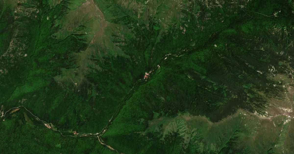 Satelitska karta: Rilski manastir