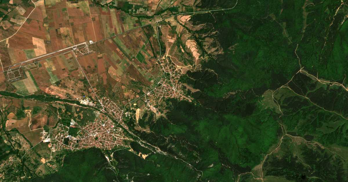 Satelitska karta: Saparevo