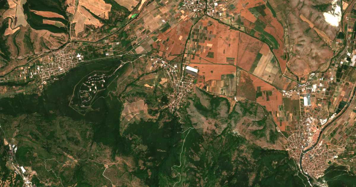 Satelitska karta: Kozarsko