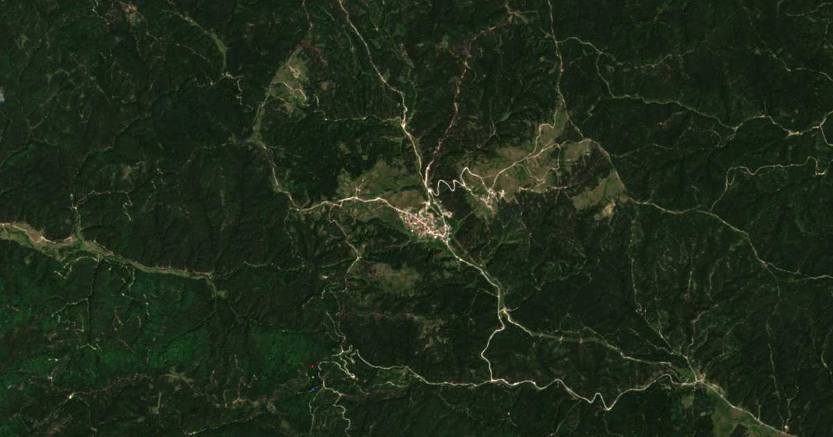 Satelitska karta: Medeni poljani