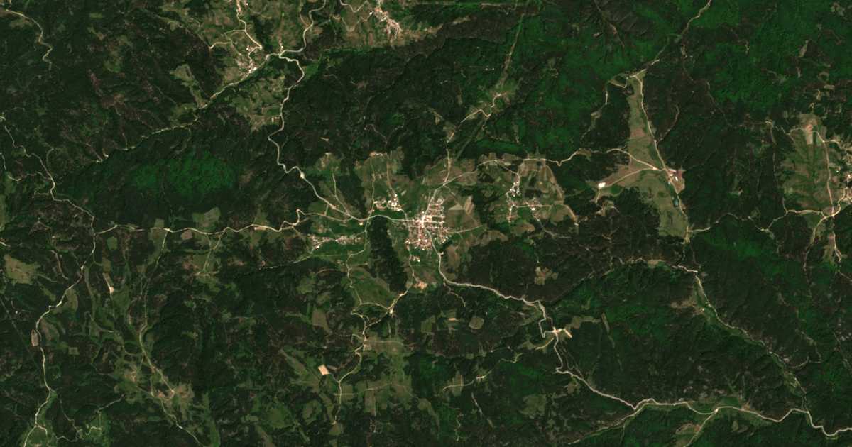 Satelitska karta: Krǎstava