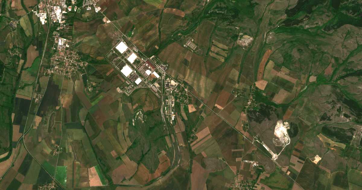 Satelitska karta: Červena Mogila