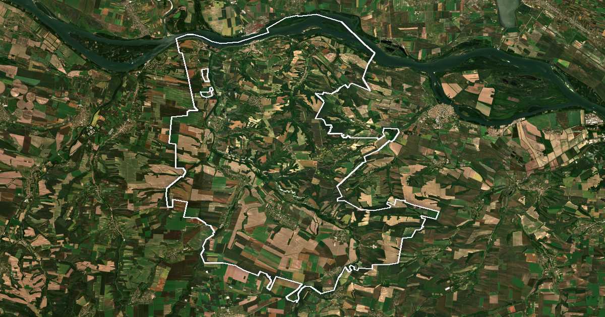 Satelitska snimka s ucrtanom granicom: Nikopol