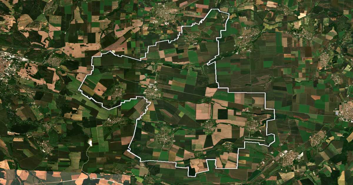 Satelitska snimka s ucrtanom granicom: Pordim