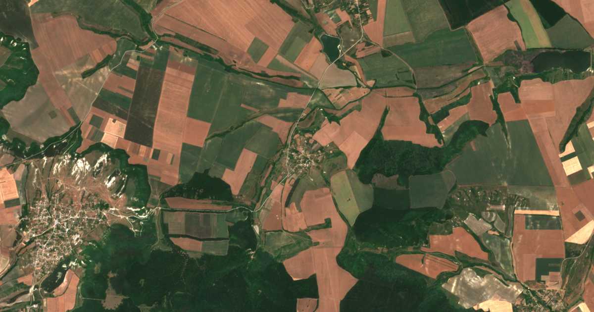 Satelitska karta: Sečište