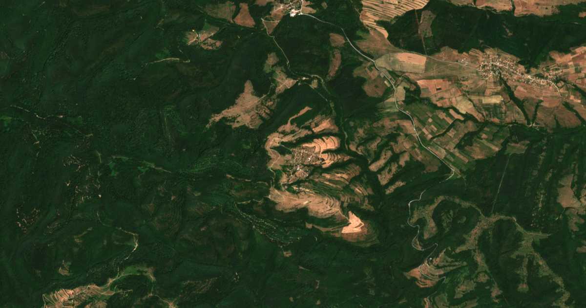 Satelitska karta: Ostra Mogila