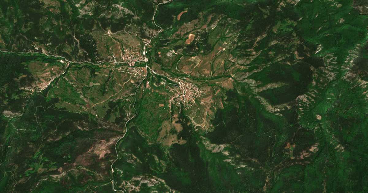 Satelitska karta: Pavelsko