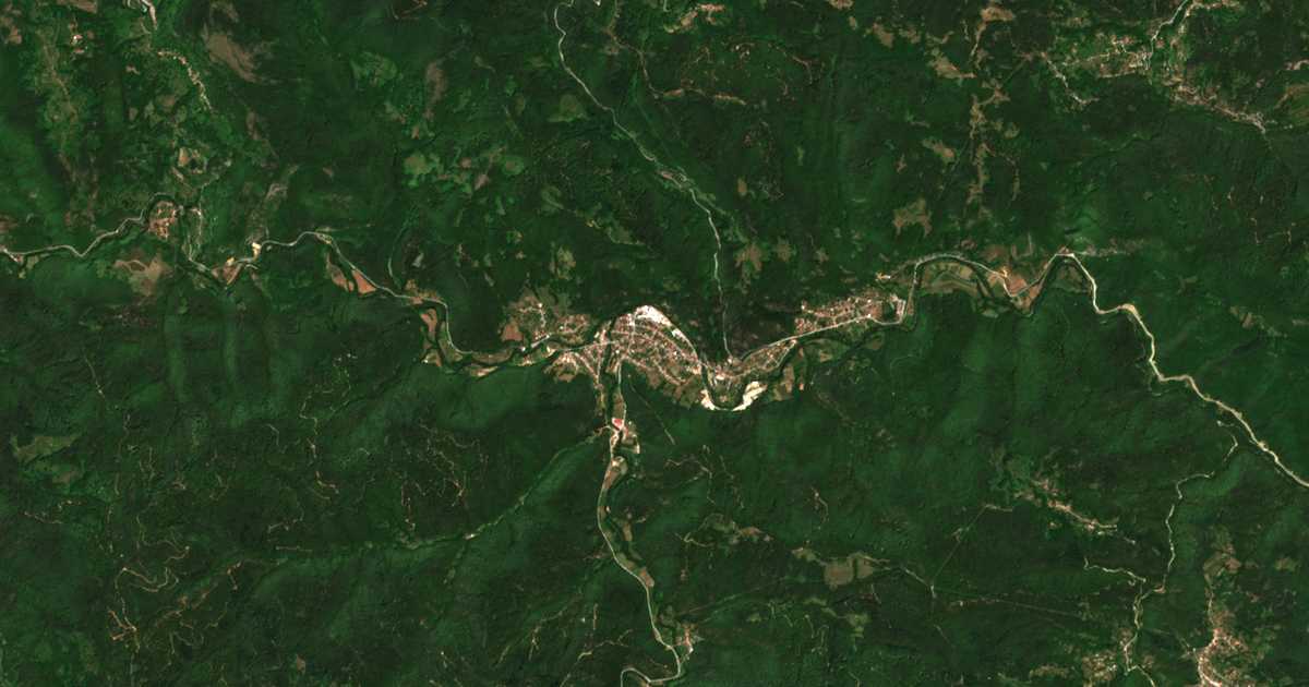 Satelitska karta: Smiljan