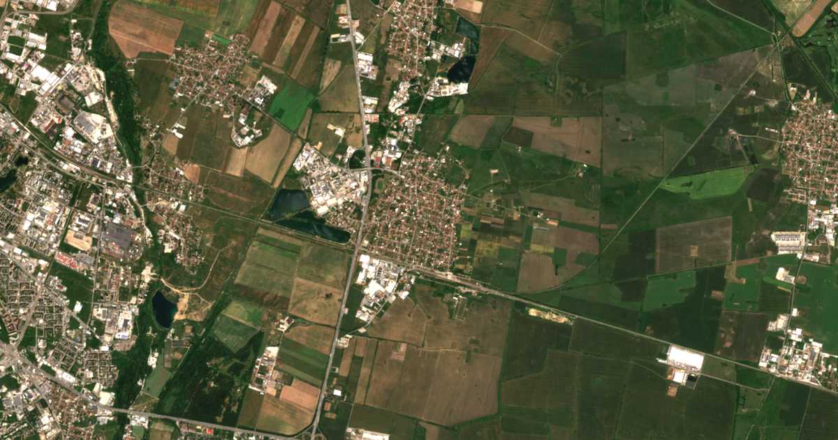 Satelitska karta: Kazičene