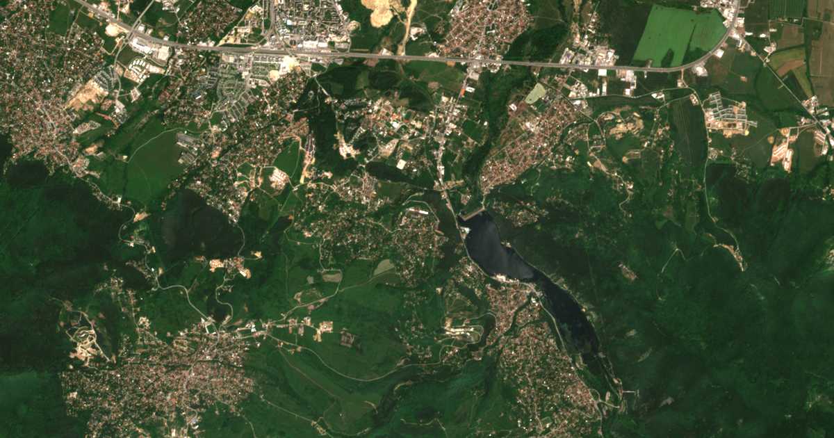 Satelitska karta: Pančarevo