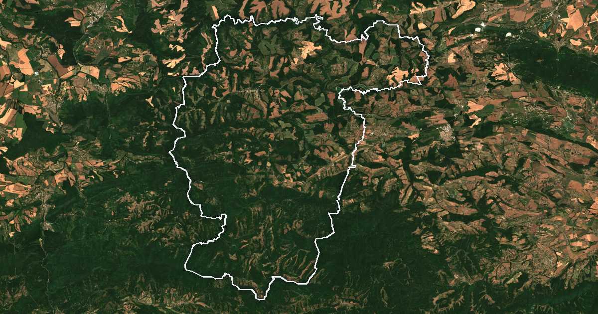 Satelitska snimka s ucrtanom granicom: Antonovo