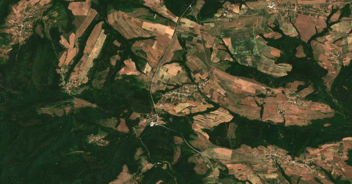 Satelitska karta: Zelena Morava