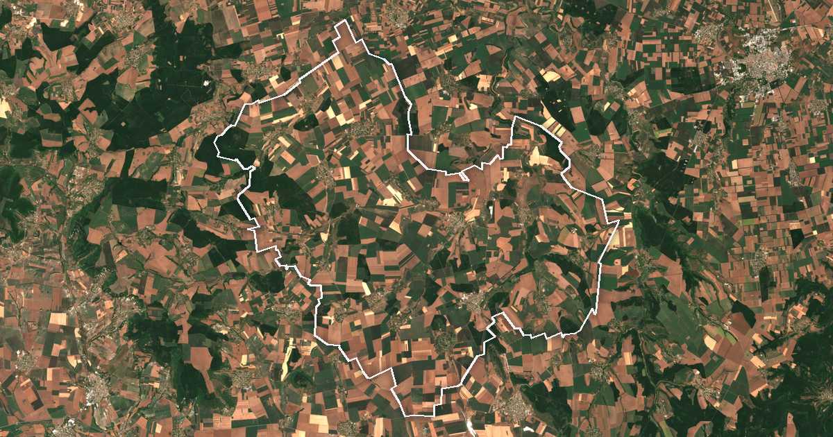 Satelitska snimka s ucrtanom granicom: Vǎlči Dol