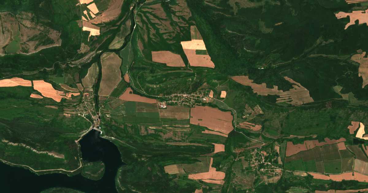 Satelitska karta: Bjala Reka