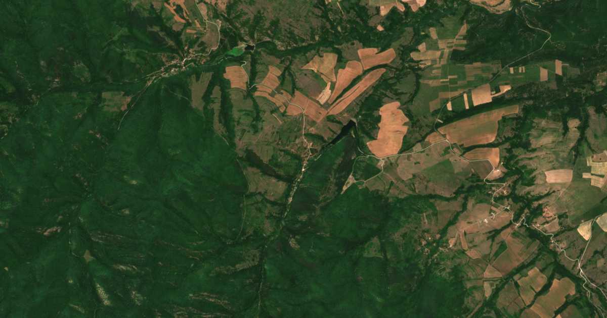 Satelitska karta: Ošane