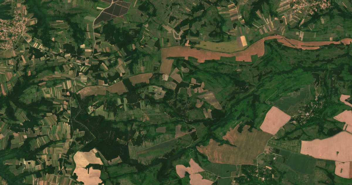Satelitska karta: Gradskovski kolibi