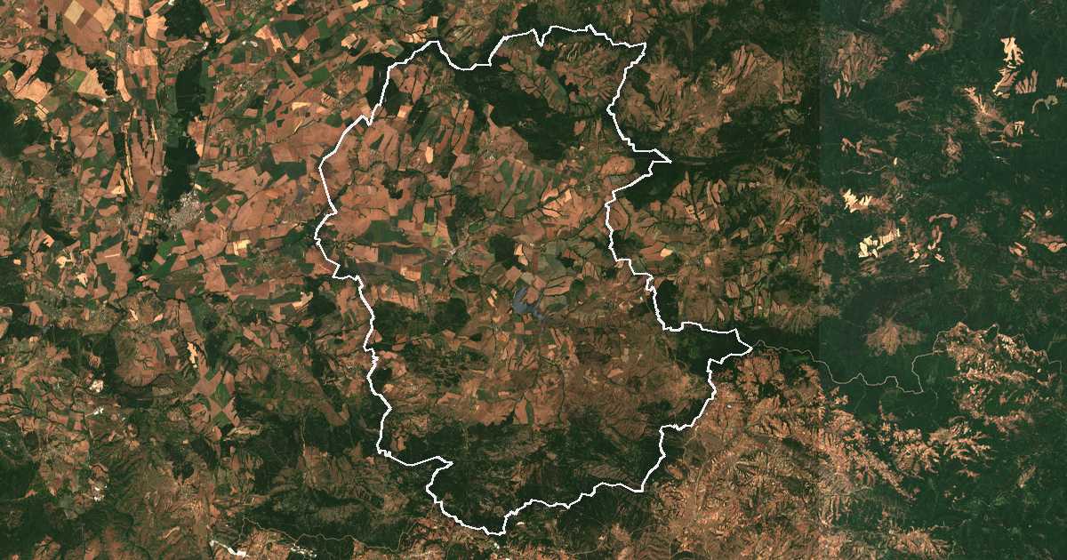 Satelitska snimka s ucrtanom granicom: Boljarovo