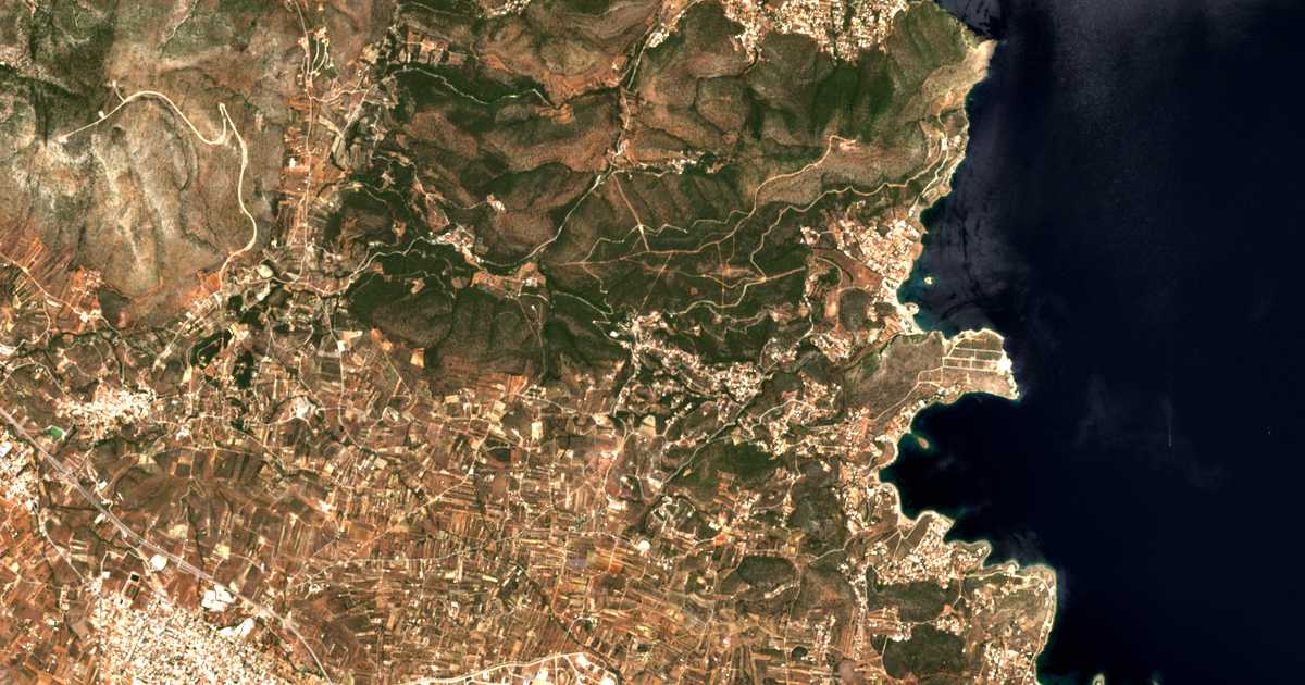 Satelitska karta: Diónysos