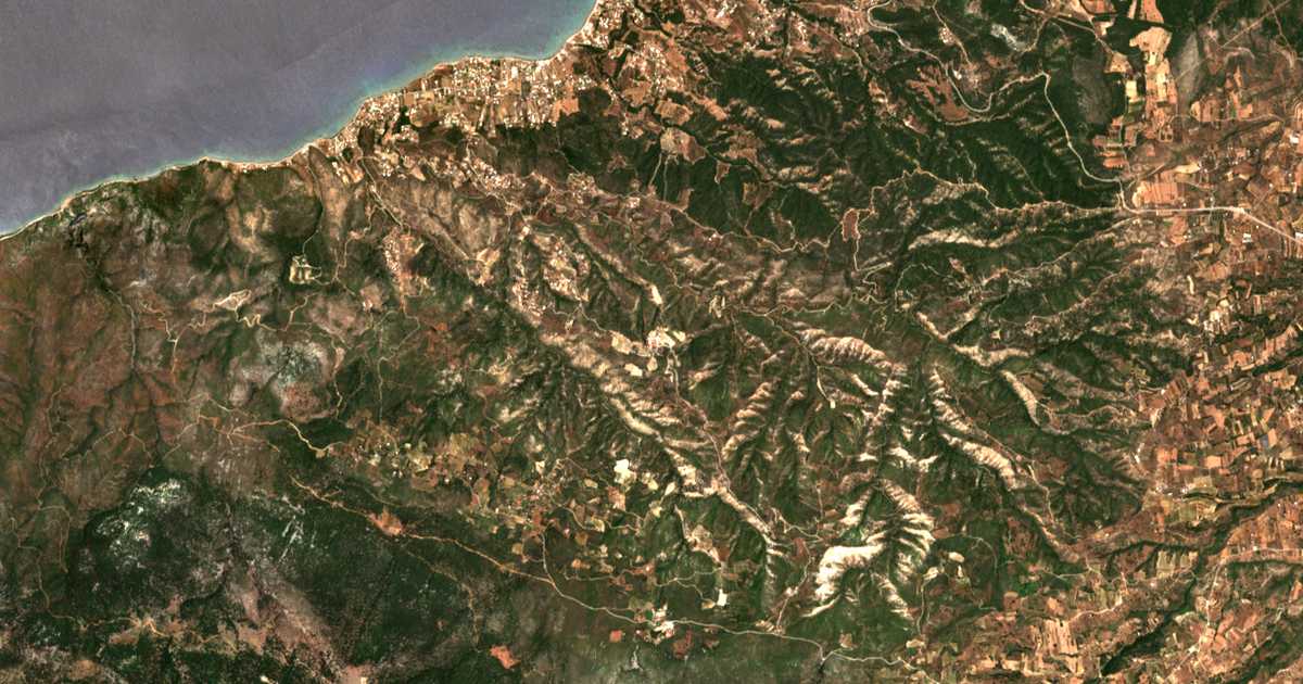 Satelitska karta: Moní Agíou Ioánnou Prodrómou
