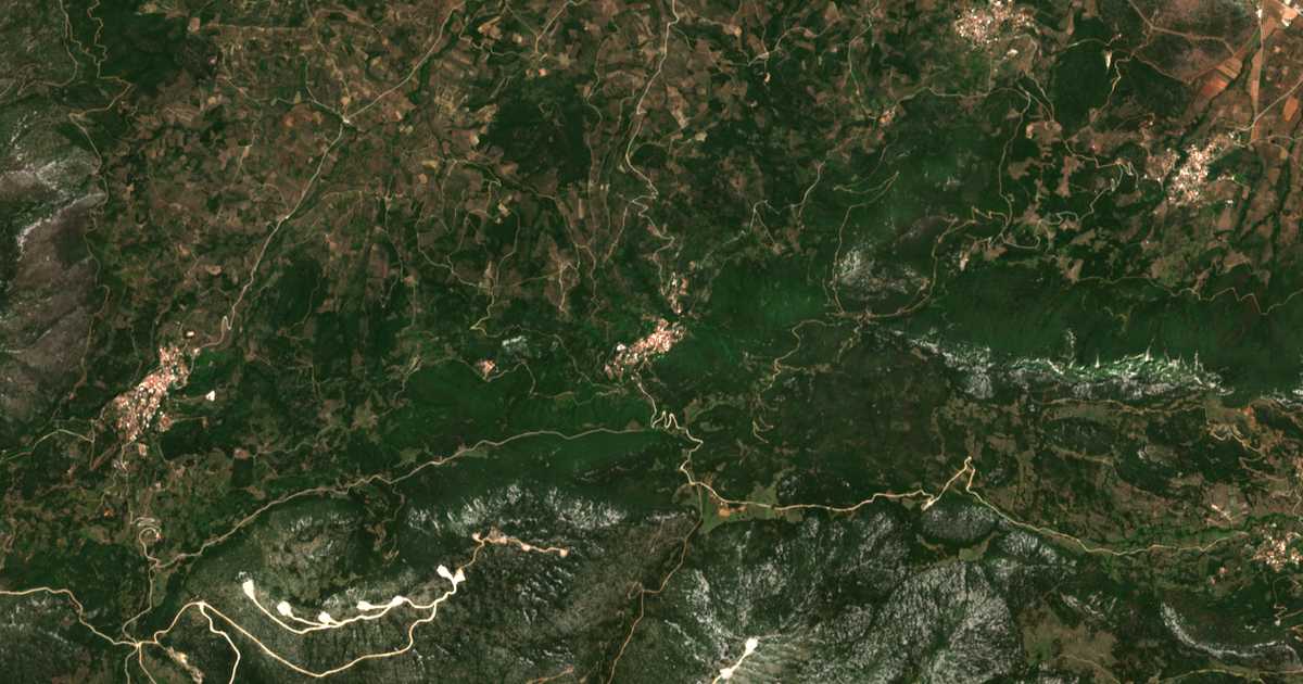 Satelitska karta: Koróneia