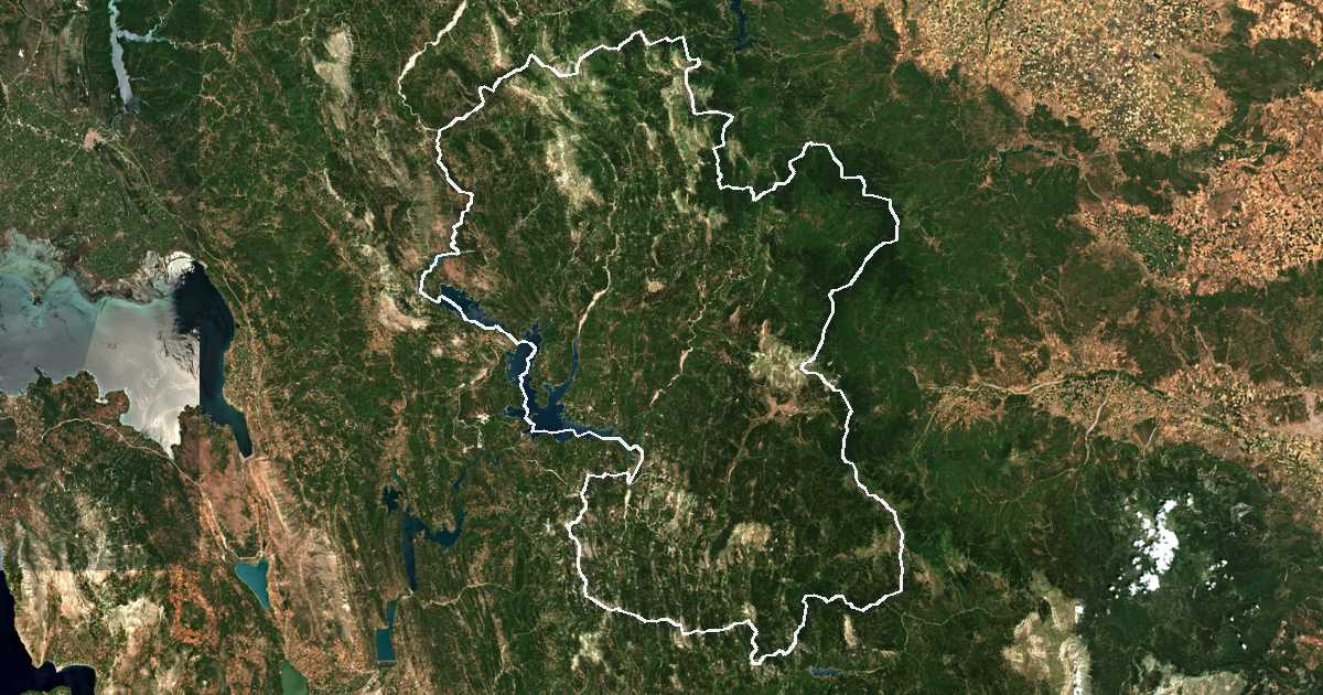 Satelitska snimka s ucrtanom granicom: Prefektura Euritanija