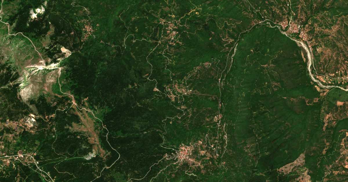 Satelitska karta: Megáli Kápsi