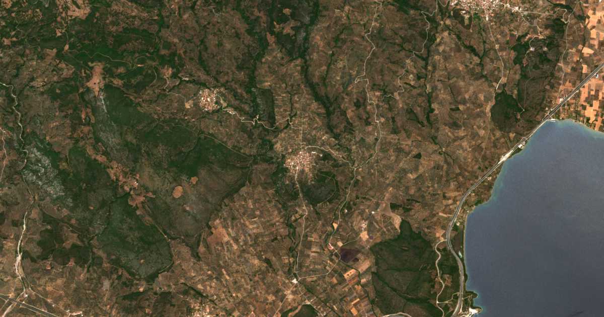 Satelitska karta: Néa Spartiá