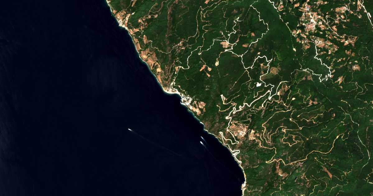 Satelitska karta: Moní Agíou Panteleímonos