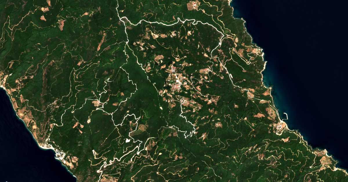 Satelitska karta: Kareja