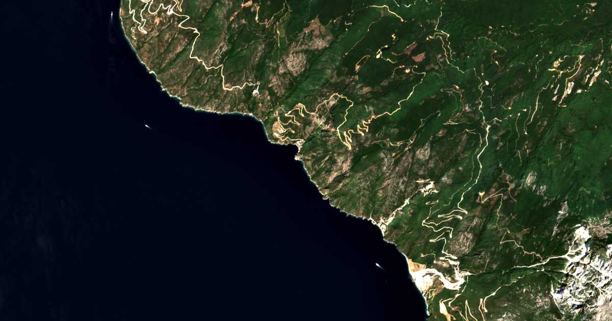Satelitska karta: Moní Osíou Grigoríou