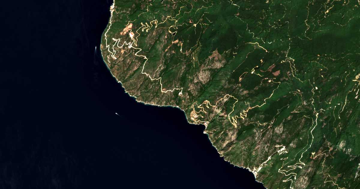 Satelitska karta: Moní Símonos Pétras