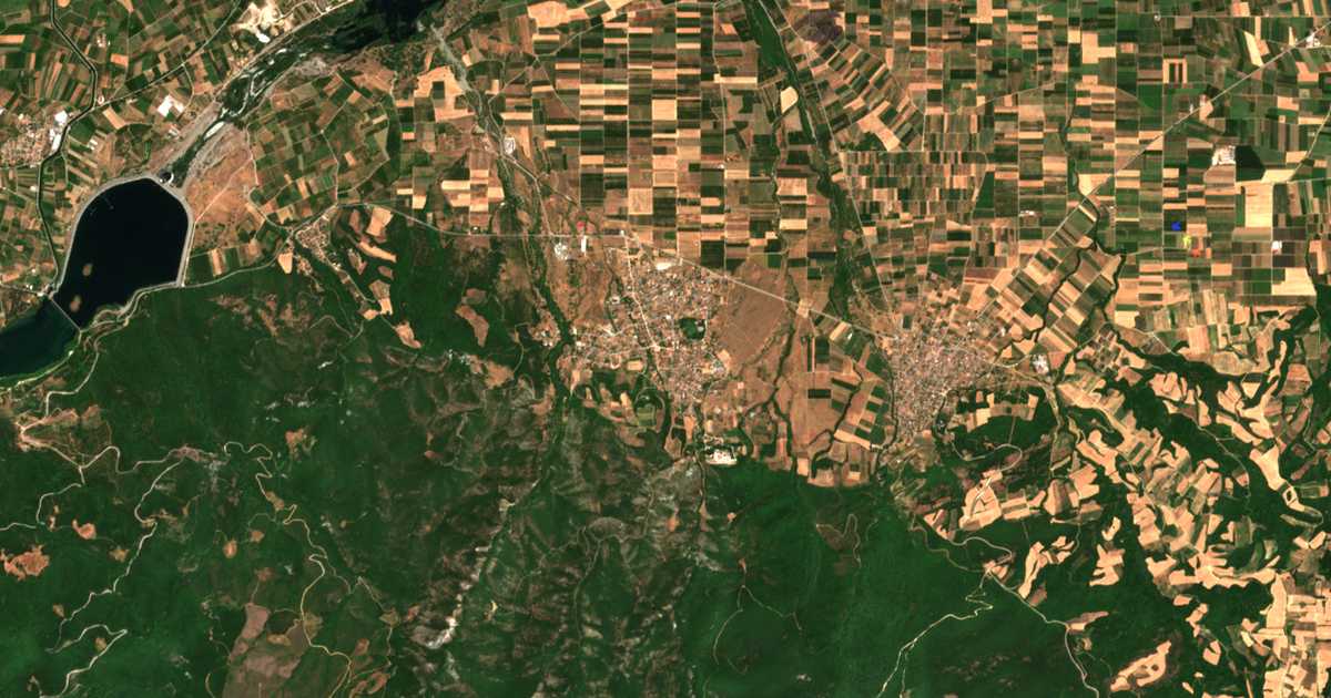 Satelitska karta: Vergína