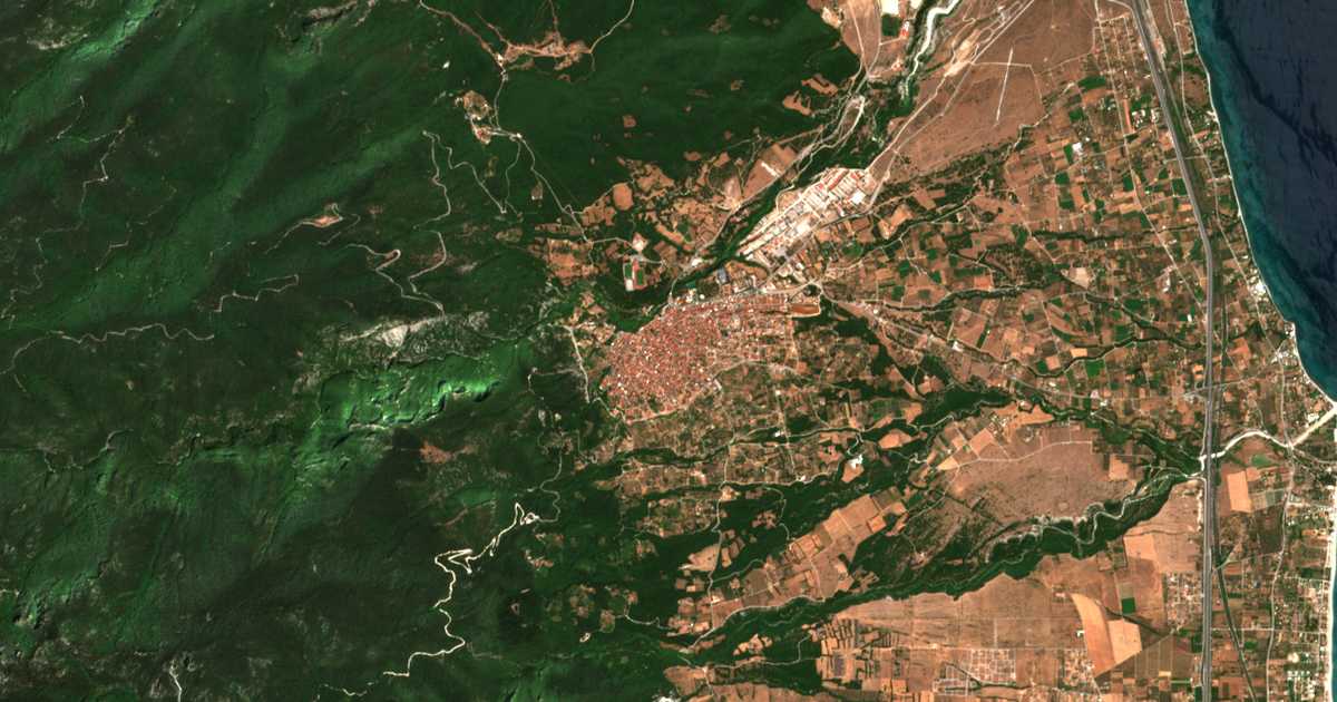 Satelitska karta: Litóchoron