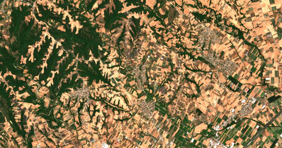 Satelitska karta: Áno Ágios Ioánnis