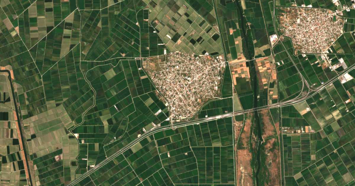 Satelitska karta: Néa Málgara