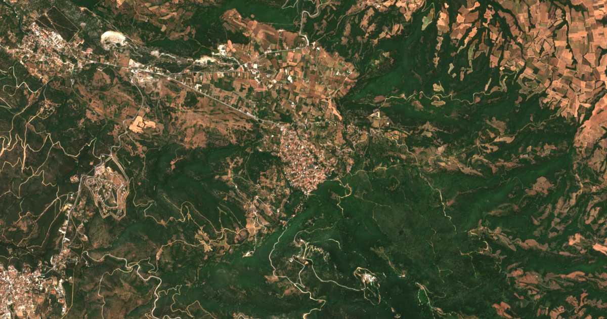 Satelitska karta: Chortiátis
