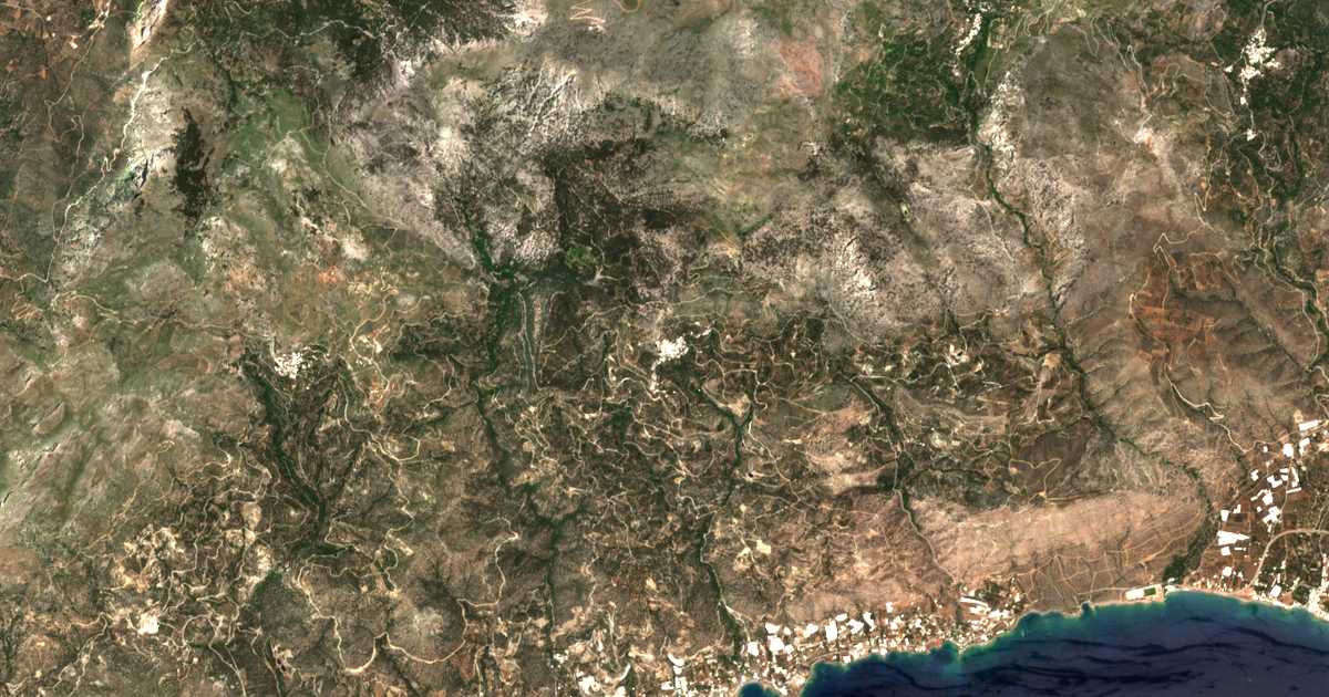 Satelitska karta: Schinokápsala