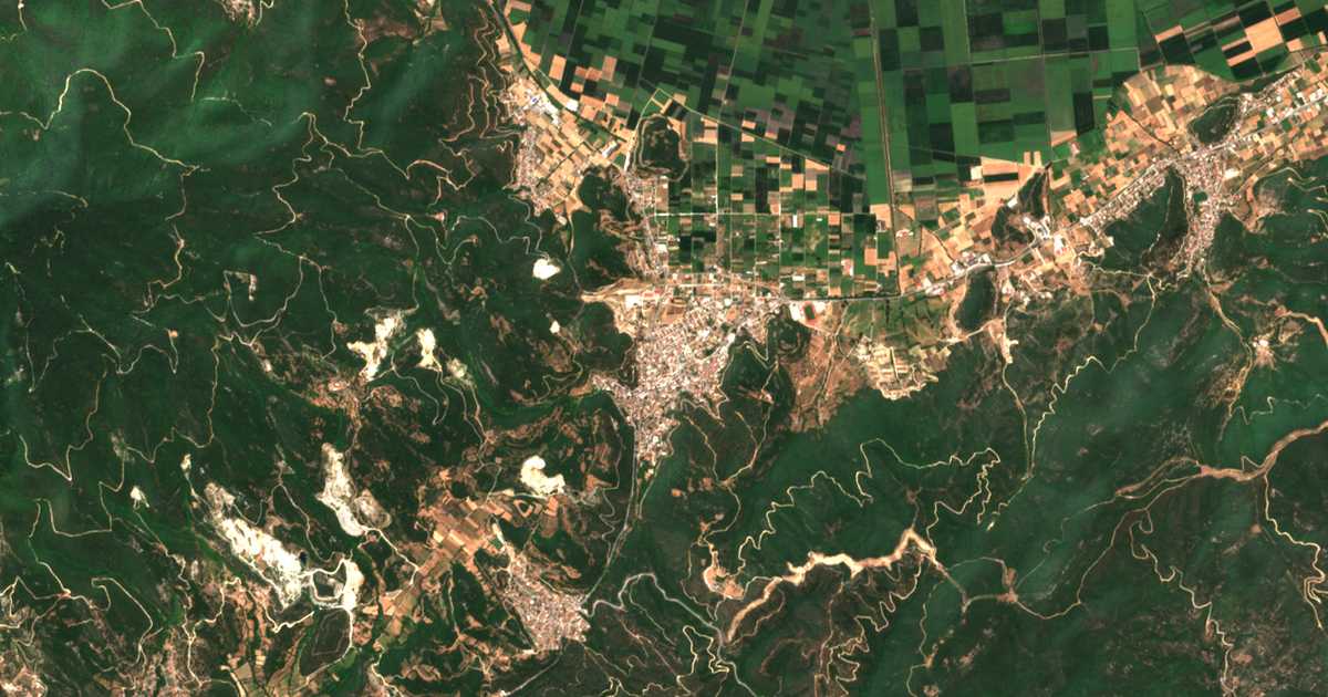 Satelitska karta: Eleftheroúpolis