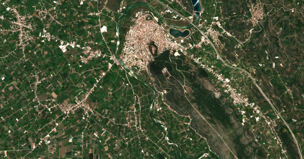 Satelitska karta: Moní Genníseos Theotókou Í Káto Panagías