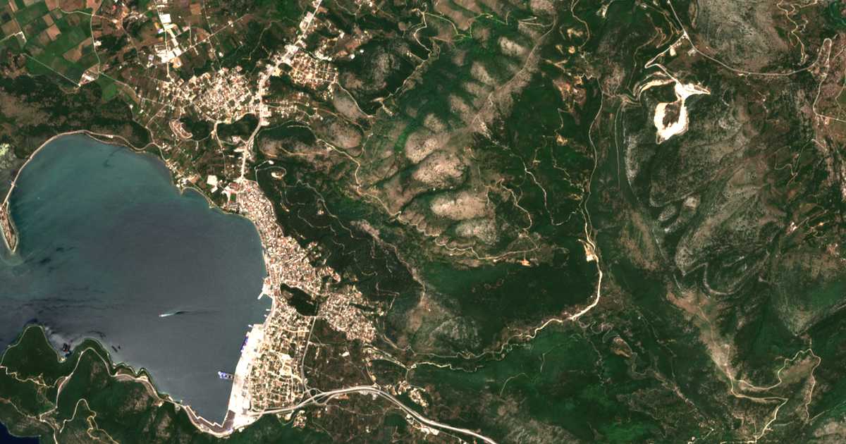 Satelitska karta: Pestaniótika