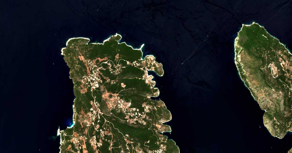 Satelitska karta: Fiskárdon
