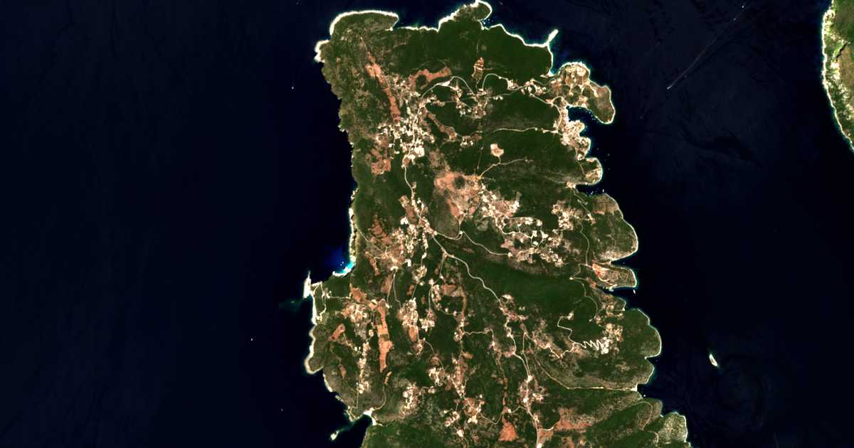 Satelitska karta: Mánganos