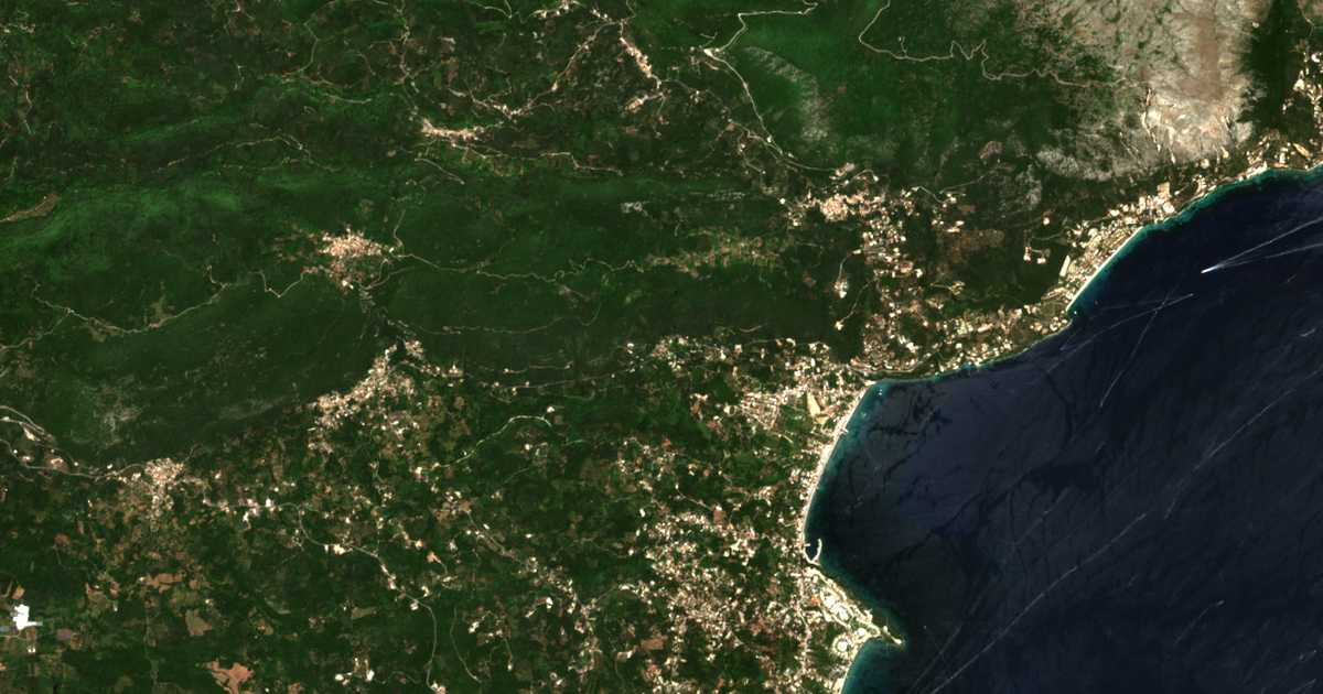 Satelitska karta: Ágios Márkos