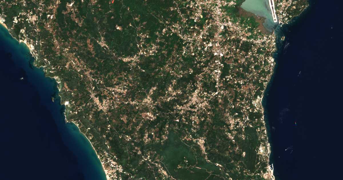 Satelitska karta: Ágios Prokópios