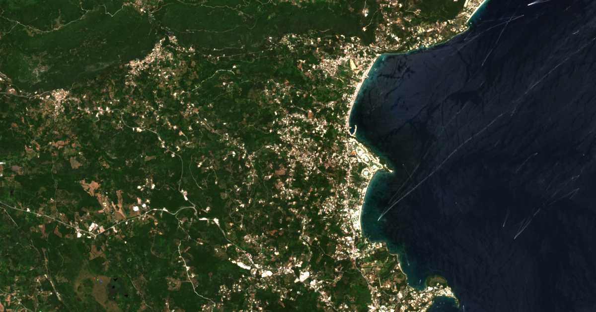 Satelitska karta: Káto Korakiána