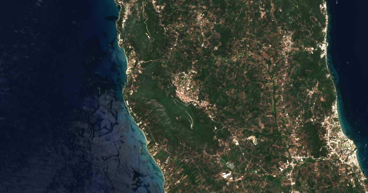Satelitska karta: Ágios Matthaíos